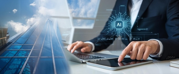 AI technology neural network visualization with data processing algorithms in Thailand